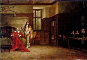 Cardinal Mazarin Reviewing The Cavalier's Petition