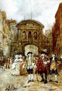 Doctor Johnson And Boswell At Temple Bar, London