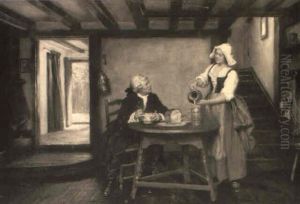 A Meal At The Inn by Frank Moss Bennett