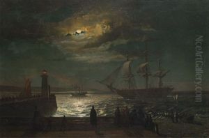 Innseiling Til Havn by Johan Jakob Bennetter