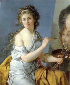 Autoportrait Copiant Le Belisaire Et L'enfant A Mi-corps De David by Marie Guilhelmine Benoist