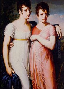 Portrait Of A Mother And Her Daughter by Marie Guilhelmine Benoist