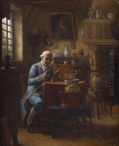 Gentilhomme Dans Un Interieur by Jules Benoit-Levy