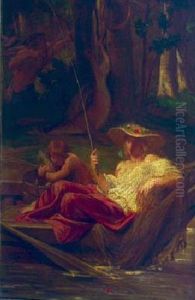 La Peche Et La Chasse by Francois Leon Benouville