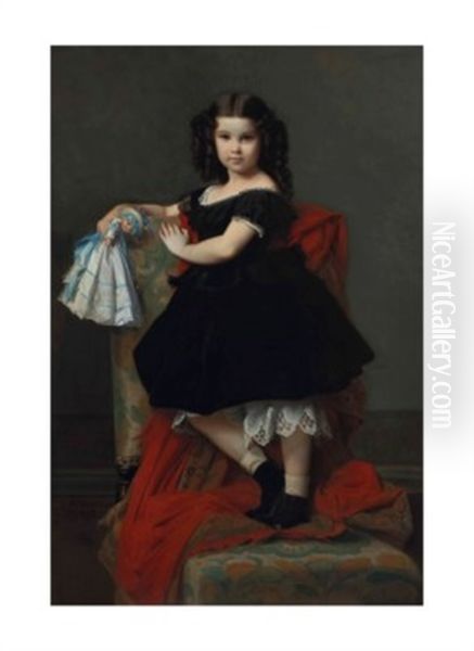Portrait De Petite Fille A La Poupee - view 1