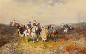 Araber Auf Recognoscirung (arabs On Reconnaissance) by Alexander Franz Von Bensa
