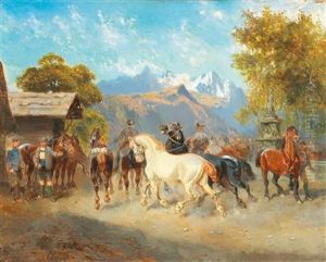 Horse Market In The Alps Horse Market In The Alps