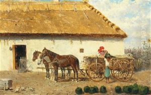 The Melon Harvest by Alexander Ritter Von Bensa