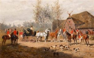 Aufbruch Zur Jagd; Der Kaiser Franz Joseph I Und Sein Gefolge Bei Der Rennbahn (2 Works)
