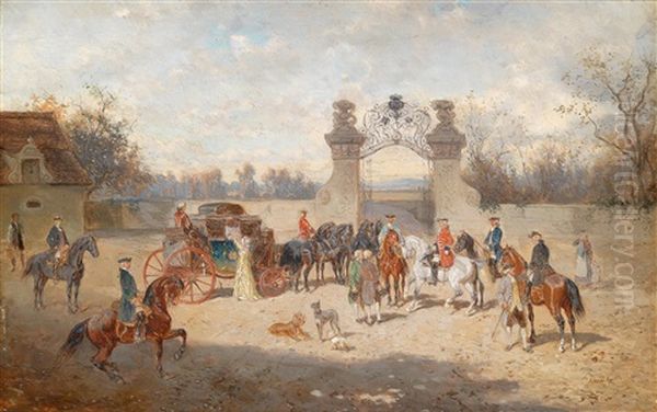 The Travelling Party Departs - view 1