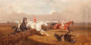 Carrera De Caballos Y Batalla (pair) by Alexander Ritter Von Bensa
