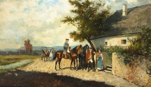 Erfrischung Auf Der Spazierfahrt by Alexander Ritter Von Bensa
