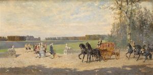 Ausfahrt Vor Dem Schloss