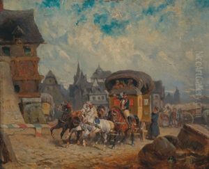 Postwagen In Der Normandie by Alexander Ritter Von Bensa