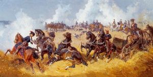 Auffahrende Artillerie by Alexander Ritter Von Bensa