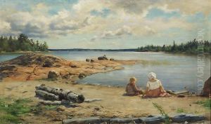 Heinakuun Paiva Rannalla by Fredrik Ahlstedt
