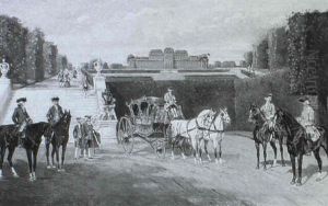Im Park Von Schloss Belvedere In Wien by Alexander Ritter Von Bensa