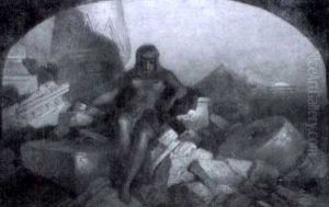 Egyptian Among The Ruins by George Frederick Bensell