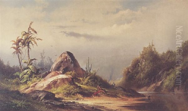 Native American Bathers - view 1