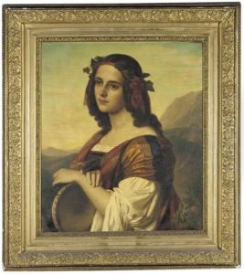 A Girl Holding A Tambourine (die Tamburinspielerin)