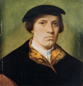 A Portrait Of A Gentleman Wearing A White Shirt And A Black Fur-lined Coat