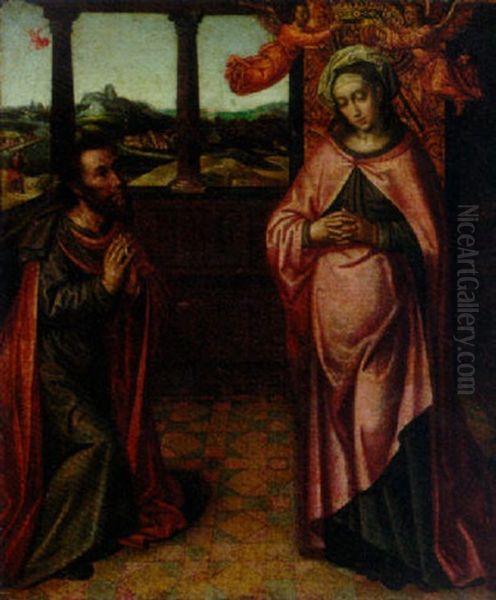 The Coronation Of The Virgin With Saint Joseph In Attendance - view 1