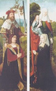 A Male Donor With Saint Adrian A Male Donor With Saint Adrian