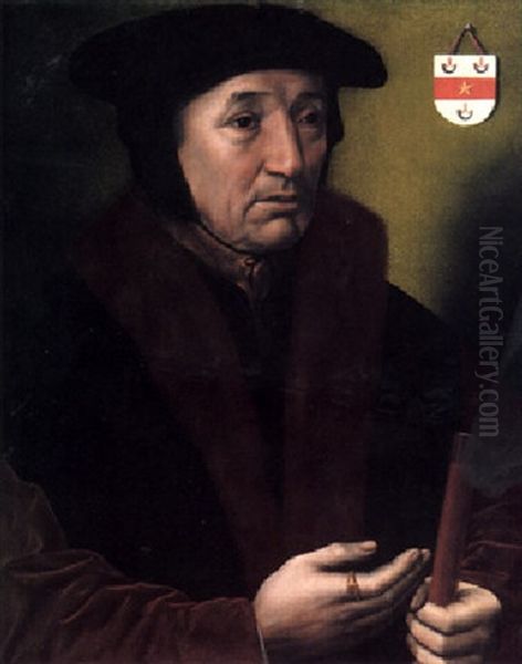 Portrait Of Jean Wyts, Watergraaf Of Mechelen, Half Length, Wearing A Hat And A Coat Trimmed With Fur - view 1