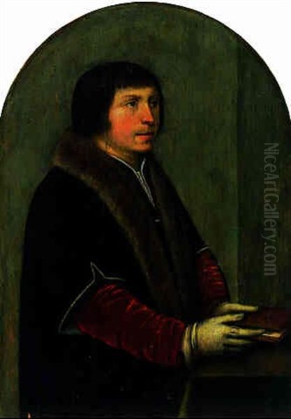 Portrait Of A Gentleman In An Ermine-trimmed Coat, Holding A Book - view 1