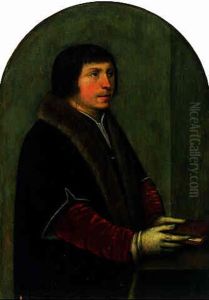 Portrait Of A Gentleman In An Ermine-trimmed Coat, Holding A Book