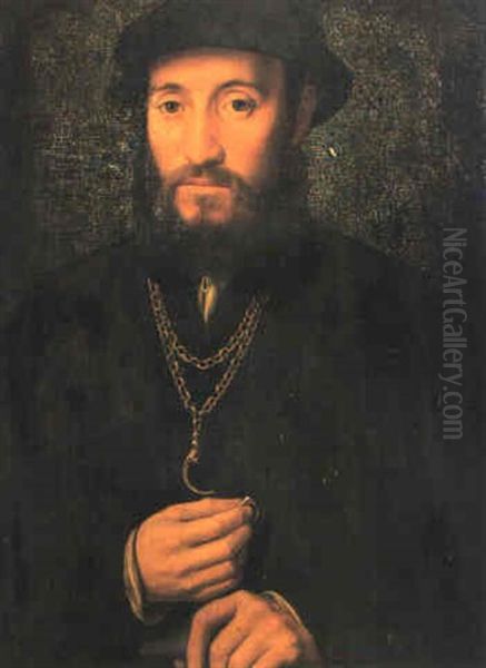 Portrait Of A Gentleman Holding A Glove And Ring - view 1
