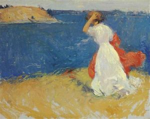Girl On The Headland by Frank Weston Benson