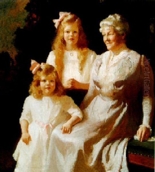 Mrs. Henry Harrison Proctor With Barbara And Frances - view 1