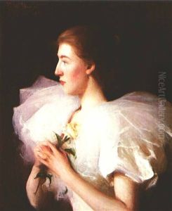 Portrait Of Emily Vanderpoel Binney by Frank Weston Benson