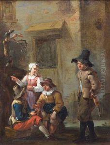 Four Conversing Figures by Johannes van der Bent