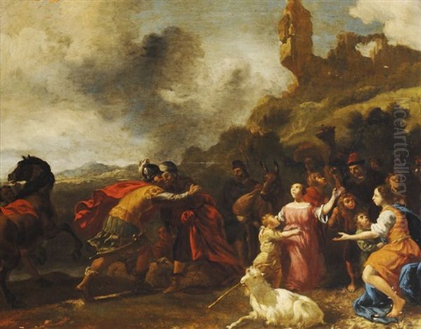 An Italianised Scene With Ruins In The Background - view 1