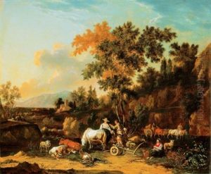 Jelenet Nemetalfoldi Tajban (scene In Dutch Landscape) by Johannes van der Bent