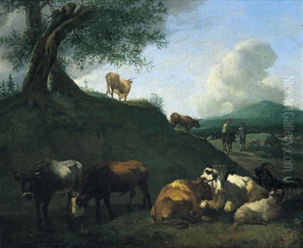 Sudliche Landschaft Mit Hirten Und Herde - view 1