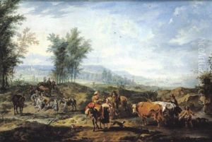 Hirten Und Herde In Einer Sudlichen Landschaft