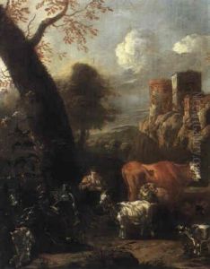 Paesaggio Con Armenti by Johannes van der Bent
