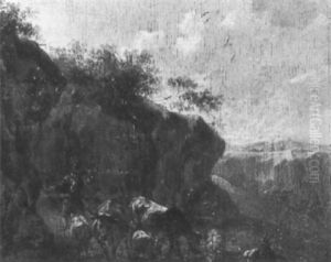 Abendliche Hugellandschaft by Johannes van der Bent