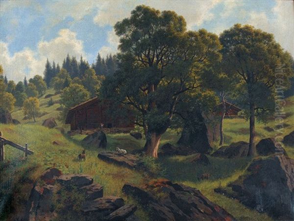 Felsiger Hang Mit Bauernhausern - view 1