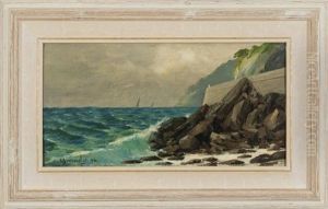 Paesaggio Della Riviera Ligure by Cesare Bentivoglio