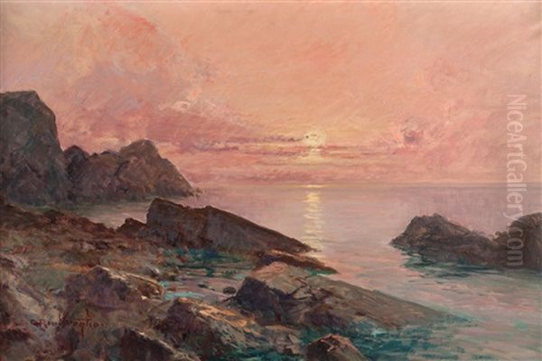 Tramonto Sulla Scogliera Ligure - view 1