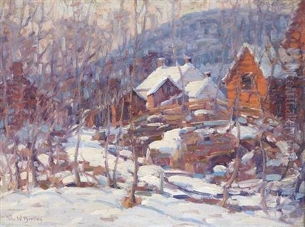 Houses In The Catskills, Winter - view 1