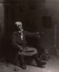 Portrait Of An Artisan In His Workshop by Joseph Clayton Bentley