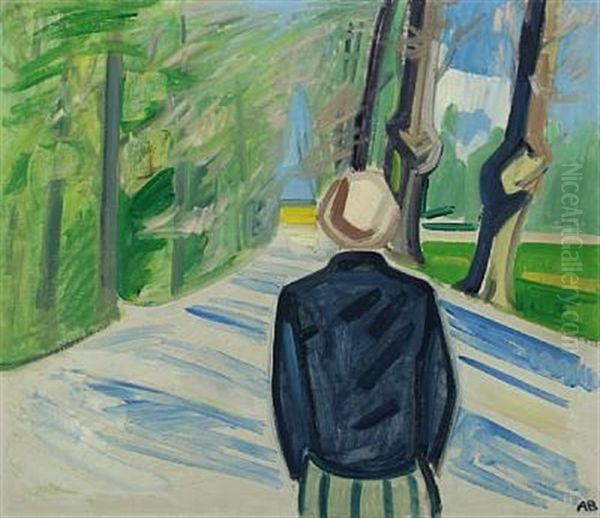 View From A Park With Person On An Alle - view 1