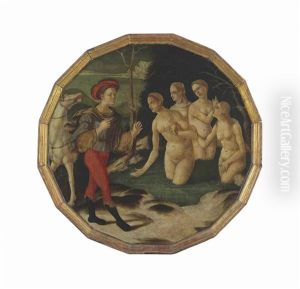 A Desco Da Parto: Diana And Actaeon by Girolamo di Benvenuto del Guasta