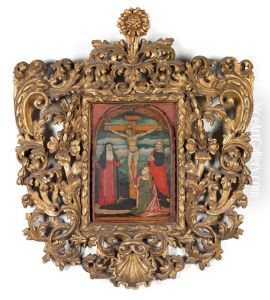 The Crucifixion Of Christ by Girolamo di Benvenuto del Guasta