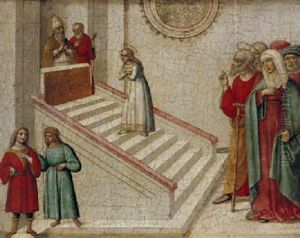 The Presentation Of The Virgin by Girolamo di Benvenuto del Guasta